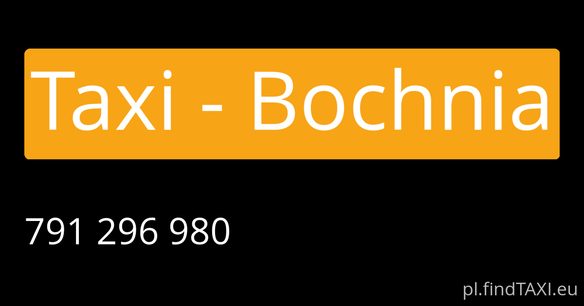 Taxi - Bochnia (Bochnia)