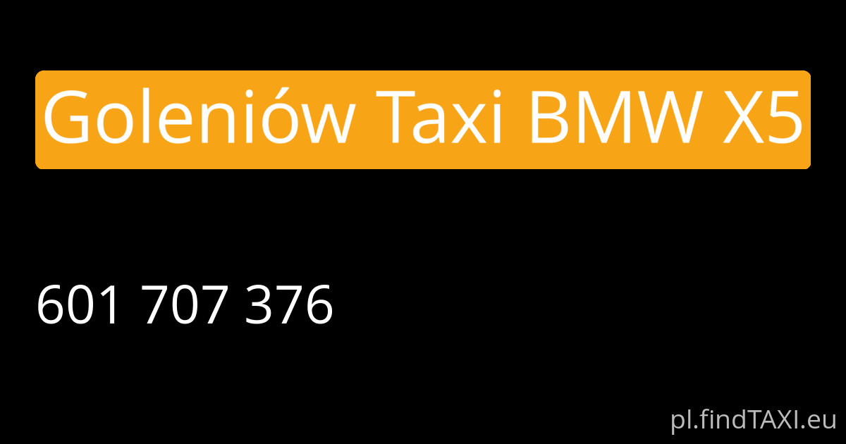 Goleniów Taxi BMW X5 (Goleniów)