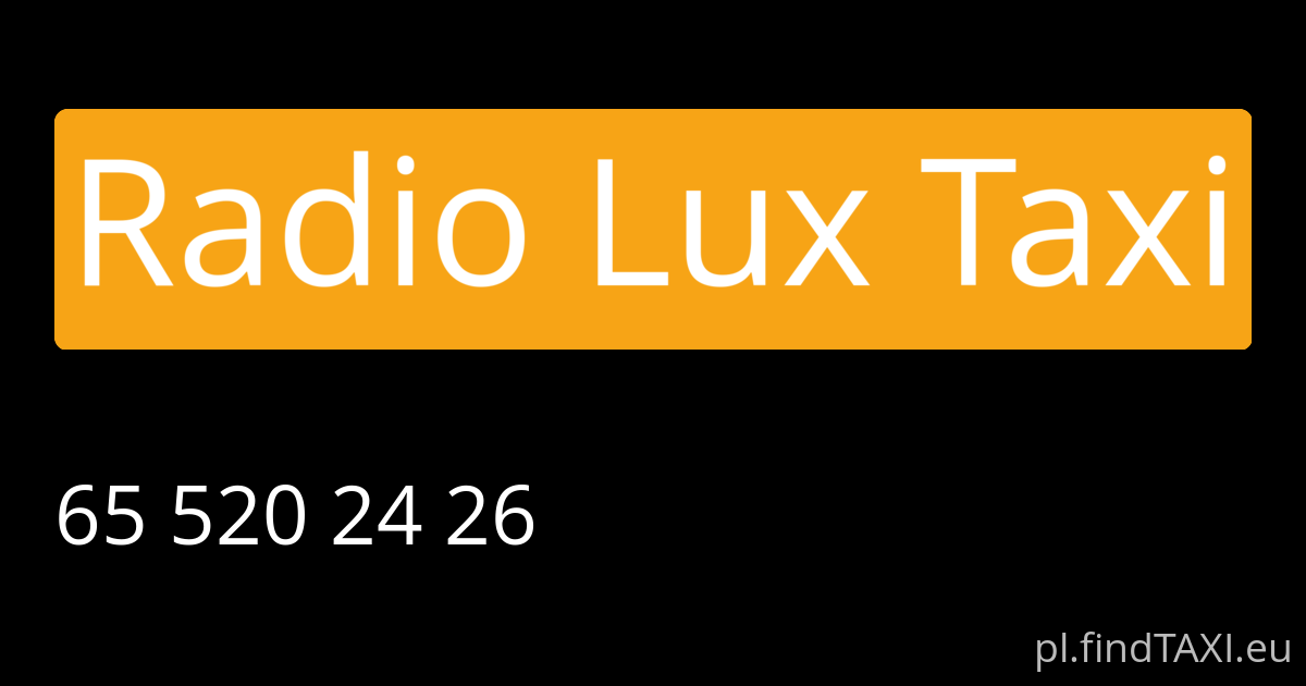 Radio Lux Taxi (Leszno)