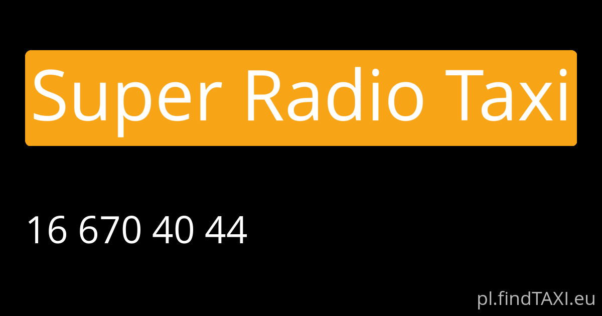 Super Radio Taxi (Przemyśl)